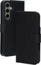 Mobiparts hoesje geschikt voor Samsung Galaxy S24 FE - Wallet/Boekhoesje - Eco Leer - Magneet Sluiting - Opberg vakken - Zwart