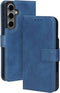 Mobiparts hoesje geschikt voor Samsung Galaxy S24 FE - Wallet/Boekhoesje - Eco Leer - Magneet Sluiting - Opberg vakken - Blauw