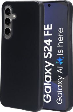 Mobiparts hoesje geschikt voor Samsung Galaxy S24 FE - Zacht TPU - Schokabsorberend TPU - Grip Coating - Zwart