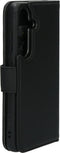 Mobiparts hoesje geschikt voor Samsung Galaxy S24 - Wallet 2-in-1 Boekhoesje - MagSafe - Echt Leder - Uitneembare Case - Sterke Magneet Sluiting - Contactloos betalen - Zwart