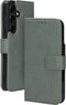 Mobiparts hoesje geschikt voor Samsung Galaxy S24 - Wallet/Boekhoesje - Eco Leer - Magneet Sluiting - Opberg vakken - Groen