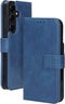 Mobiparts hoesje geschikt voor Samsung Galaxy S24 - Wallet/Boekhoesje - Eco Leer - Magneet Sluiting - Opberg vakken - Blauw