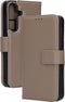 Mobiparts hoesje geschikt voor Samsung Galaxy S25 - Wallet 2-in-1 Boekhoesje - MagSafe - Echt Leder - Uitneembare Case - Sterke Magneet Sluiting - Contactloos betalen - Beige