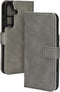 Mobiparts hoesje geschikt voor Samsung Galaxy S25 - Wallet/Boekhoesje - Eco Leer - Magneet Sluiting - Opberg vakken - Grijs