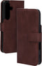 Mobiparts hoesje geschikt voor Samsung Galaxy S25 - Wallet/Boekhoesje - Eco Leer - Magneet Sluiting - Opberg vakken - Paars Rood