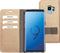 Mobiparts hoesje geschikt voor Samsung Galaxy S9 - Saffiano Wallet/Portemonnee hoesje - Magneet Sluiting - 3 Opbergvakken - Bruin Koper