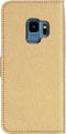 Mobiparts hoesje geschikt voor Samsung Galaxy S9 - Saffiano Wallet/Portemonnee hoesje - Magneet Sluiting - 3 Opbergvakken - Goud