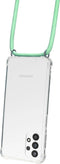 Mobiparts Lanyard Case geschikt voor Samsung Galaxy A32 5G - Groen Transparant
