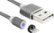 Mobiparts Magnetic Apple Lightning to USB Cable 1.5A Dark Grijs 1M