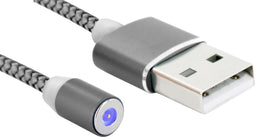 Mobiparts Magnetic USB Cable (without connector) 1.5A Dark Grijs 1M