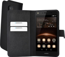 Mobiparts Premium Wallet TPU geschikt voorHuawei Y5 II Huawei Y6 II Compact - Zwart