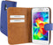 Mobiparts Premium Wallet TPU geschikt voorSamsung Galaxy S5 Mini - Blauw