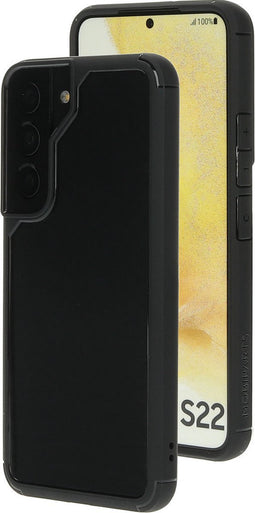 Mobiparts Rugged Clear Case geschikt voor Samsung Galaxy S22 - Zwart Transparant