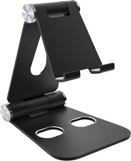 Mobiparts Telefoon Standaard | Mobiparts Metal Zwart Verstelbaar