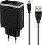 Mobiparts Universele Oplader - 12W/2.A - Smart IC - 2 USB aansluitingen - Geschikt voor o.a. Apple en Samsung + Micro USB Kabel - Zwart