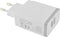 Mobiparts Universele Oplader - 12W/2.A - Smart IC - 2 USB aansluitingen - Geschikt voor o.a. Apple en Samsung + USB-C Kabel - Wit