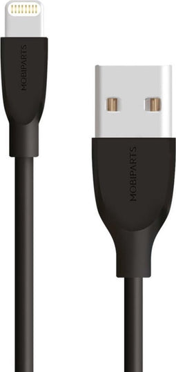Mobiparts USB-A naar Apple Lightning Kabel MFI 0.5 Meter - Zwart