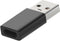 Mobiparts USB-A naar USB-C Adapter - Zwart