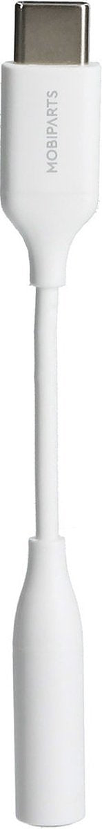 Mobiparts USB-C naar AUX 3.5mm Kabel 0.1 Meter - Wit
