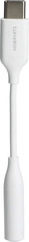 Mobiparts USB-C naar AUX 3.5mm Kabel 0.1 Meter - Wit