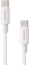 Mobiparts USB-C to USB-C Woven Kabel 2A 1m - Wit