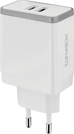 Mobiparts Wall Charger Dual USB 24W/4.8A White