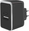 Mobiparts Wall Charger Dual USB-A en USB-C 12W/2.4A Black