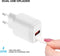 Mobiparts Wall Charger Dual USB-C/USB-A with Lightning Kabel - Wit