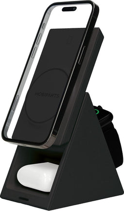 Mobiparts Wireless 3 in 1 Charger 15W Triangle - Zwart