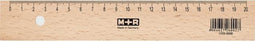 Mobius & Ruppert liniaal - 20cm - hout met metaalinleg - MR-19200000