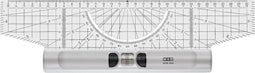 Mobius & Ruppert Rolliniaal M+R 30cm plexiglas - incl. driehoek en loep