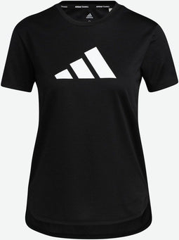 adidas 3 Bar Logo - Sportshirt Dames - Waterabsorberend en zacht - Zwart/Wit