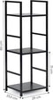 Modern Home industriële loft stijl boekenkast met 3 planken - 80 x 29 x 23,5 cm - Bruin