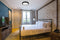Modern LED ceiling plafond Activejet VERDI Black/Gold 23W