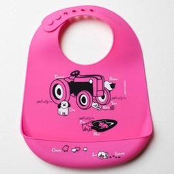 Modern Twist Farm Buddies Slabbetje met Opvangbakje - Pink
