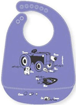 Modern Twist Farm Buddies Slabbetje met Opvangbakje - Purple