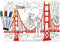 Modern Twist Mark Matz Fun in the Golden State Placemat - 40 x 32 cm - Wit