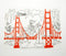 Modern Twist Mark Matz Fun on the Golde Gate Placemat - 40 x 32 cm - Wit
