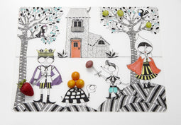 Modern Twist Mark Matz Hide & Seek Placemat - 40 x 32 cm - Wit