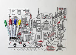 Modern Twist New York Placemat - 30 x 40 cm - Wit
