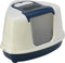 Moderna Flip Hoekkattenbak - Donkerblauw/Wit - 56 x 45 x 39 cm