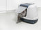 Moderna Flip Hoekkattenbak - Donkerblauw/Wit - 56 x 45 x 39 cm