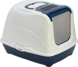 Moderna - Kattenbak - Flip Cat Jumbo - Donkerblauw/wit - 41,0x43,9x57,6 cm