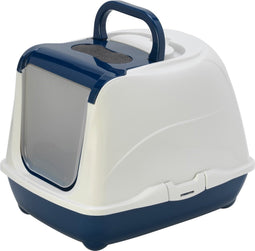 Moderna - Kattenbak - Flip Cat Large - Donkerblauw/wit - 37,0x39,0x50,0 cm