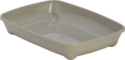Moderna kittenbak - 37 cm - Kattentoilet - Kittentoilet - Open kattenbak - Lage kattenbak - Warm grijs