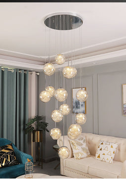 Moderne Eenvoudige Trap Kroonluchter Villa Duplex Trap Lamp Voor Woonkamer Slaapkamer Eetkamer Armatuur