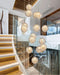 Moderne Eenvoudige Trap Kroonluchter Villa Duplex Trap Lamp Voor Woonkamer Slaapkamer Eetkamer Armatuur