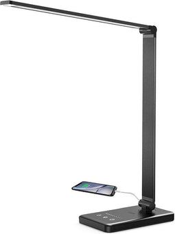 Moderne LED Bureaulamp met USB-Oplaadpoort - Duurzaam, Verstelbaar en Efficiënt