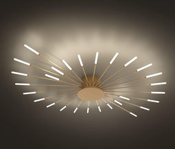 Moderne LED Plafondlamp - 28 Lampen - Goud - Bloemvorm - 4000K