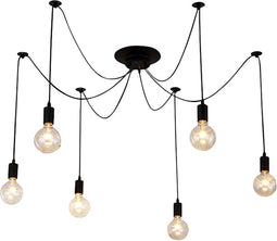 Moderne Multi-Light Hanglamp | LED/Gloeilamp/Fluorescerend | E26/E27 Fitting | Verstelbaar Snoer | Ideaal voor Woonruimtes - 150cm Hoogte